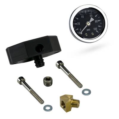 Metco Motorsports - Metco Motorsports MFP0006 Fuel Block Kit w/Gauge for 99-04 Ford Mustang