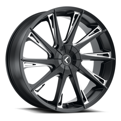 Kraze Wheels - Kraze Wheels KR191-8812BM40 KR191 Stunna 18x8 5x120 40mm Gloss Black/Machined