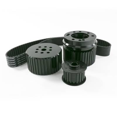 Top Street Performance - Top Street Performance 10092BK Gilmer Pulley Kit Billet Aluminum BBC Black
