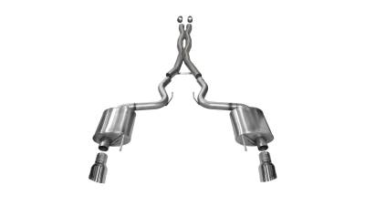 Corsa Performance - Corsa Performance 14332 Sport Cat-Back Exhaust System for 15-17 Mustang