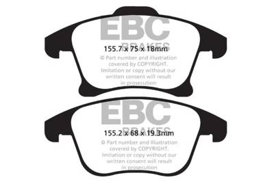 EBC Brakes - EBC Brakes DP32159C Redstuff Ceramic Low Dust Brake Pads for 13-18 Fusion