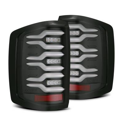 AlphaRex - AlphaRex 620030 Luxx Series LED Black Taillights for 14-18 Chevy Silverado