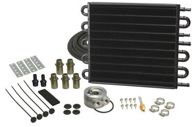 Derale - Derale 15902 4 & 6-Pass Dual Circuit Tube & Fin Cooler 11/32" & 1/2" Barb