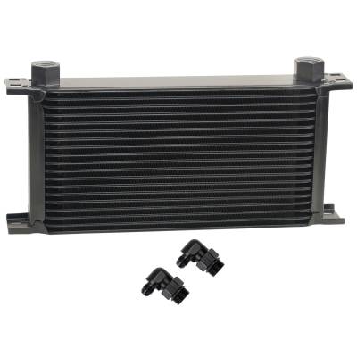 Derale - Derale 51986 19-Row Stack Plate Fluid Cooler 90-DEG Swivel -6AN