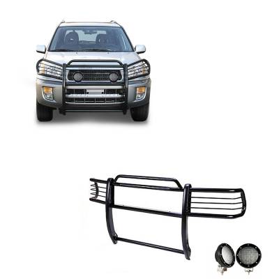 Black Horse Off Road - Black Horse 17TH26MA-PLFB Black Grille Guard w/LED for 01-05 Toyota RAV4