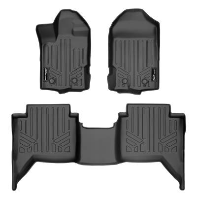 SMARTLINER - SMARTLINER SA0410/B0410 Front/Rear BLACK Floor Liners Ford Ranger Crew