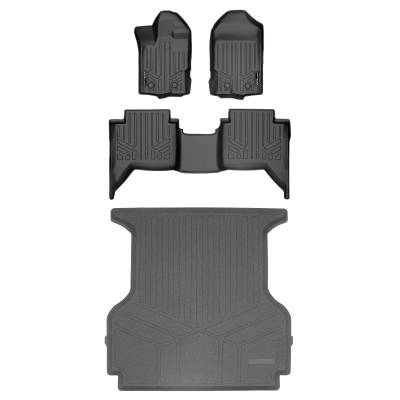 SMARTLINER - SMARTLINER SA0410/B0410/K0410 Front/Rear BLACK Floor Liners Ford Ranger Crew