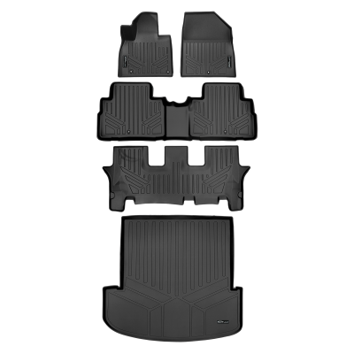 SMARTLINER - SMARTLINER Front/Rear Floor Liners w/Cargo Liner Black for Kia Telluride