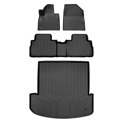 SMARTLINER - SMARTLINER SA0417/B0417/D0417 Front/Rear BLACK Floor Liners for Kia Telluride