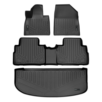 SMARTLINER - SMARTLINER SA0417/B0417/E0417 Front/Rear BLACK Floor Liners for Kia Telluride