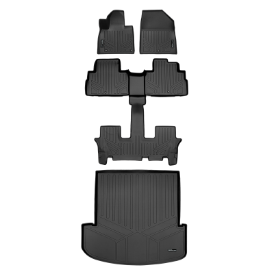 SMARTLINER - SMARTLINER SA0417/B0447/D0417 Front/Rear BLACK Floor Liners for Kia Telluride