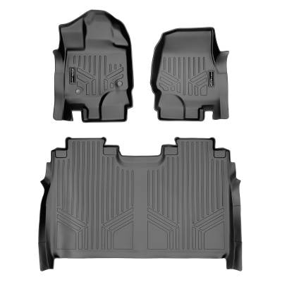 SMARTLINER - SMARTLINER SA2167/B2167 Gray Front/Rear Floor Liners Ford F150 Crew