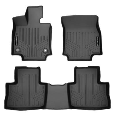 SMARTLINER - SMARTLINER SA0418/B0418 Front/Rear BLACK Floor Liners for Toyota RAV4