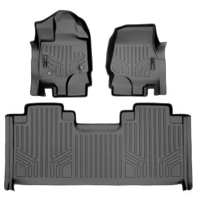 SMARTLINER - SMARTLINER SA2167/B2172 Gray Front/Rear Floor Liners for Ford F150 Ext
