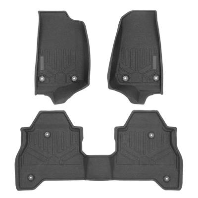 SMARTLINER - Smartliner RA0316/RB0459 Front/Rear BlackFloor Liners for 20+ Jeep Gladiator JT