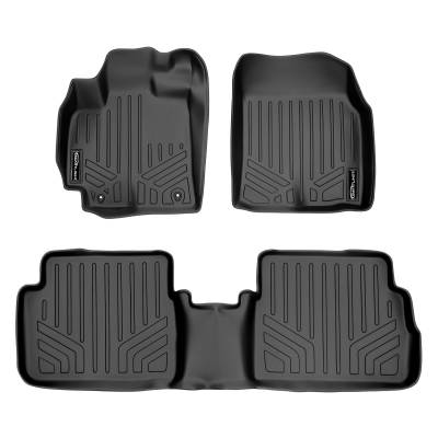 SMARTLINER - SMARTLINER SA0012/B0012 Front/Rear BLACK Floor Liners for Toyota Corolla