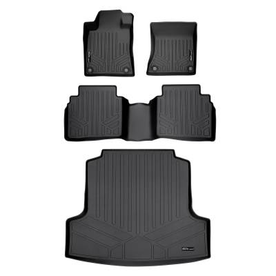 SMARTLINER - SMARTLINER SA0421/B0421/D0421 Front/Rear BLACK Floor Liners for Nissan Altima