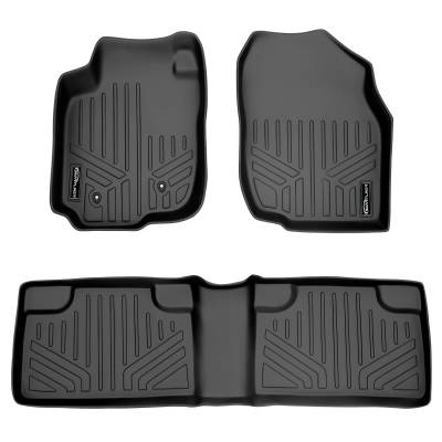 SMARTLINER - SMARTLINER SA0019/B0019 Front/Rear BLACK Floor Liners for Toyota RAV4