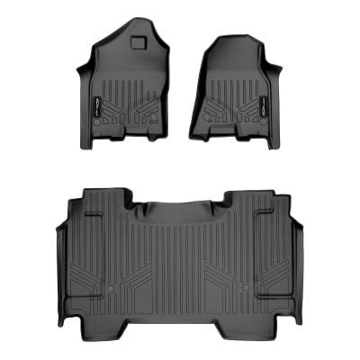 SMARTLINER - SMARTLINER SA0426/B0369 Front/Rear BLACK Floor Liners for RAM 1500 Crew