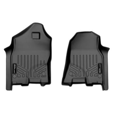 SMARTLINER - SMARTLINER SA0426 Front BLACK Floor Liners for RAM 1500 Ext/Crew