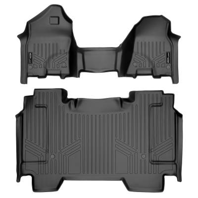 SMARTLINER - SMARTLINER SA0427/B0369 Front/Rear BLACK Floor Liners for RAM 1500 Crew