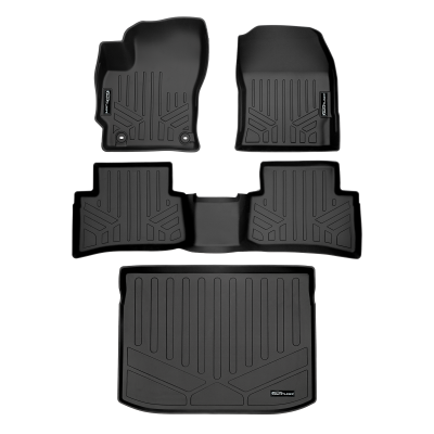 SMARTLINER - SMARTLINER SA0428/B0424/D0425 Front/Rear BLACK Floor Liners for Toyota Corolla