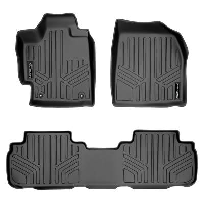 SMARTLINER - SMARTLINER SA0038/B0037 Front/Rear BLACK Floor Liners for Toyota Highlander