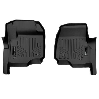 SMARTLINER - SMARTLINER SA0433 Front BLACK Floor Liners for Ford Super Duty Ext/Crew