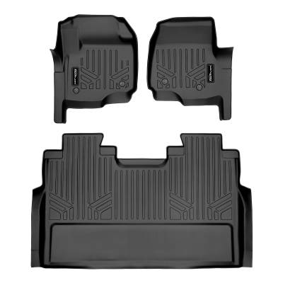 SMARTLINER - SMARTLINER SA0433/B0433 Front/Rear Floor Liners-Black Ford Super Duty Crew