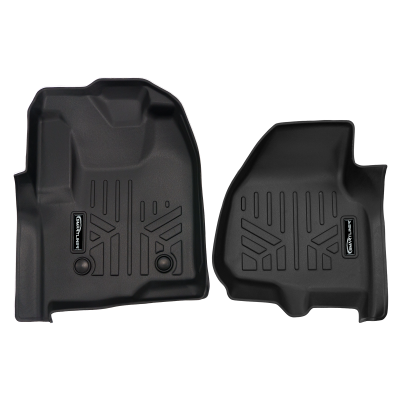SMARTLINER - SMARTLINER SA0042 Front BLACK Floor Liners Super Duty Ext/Crew
