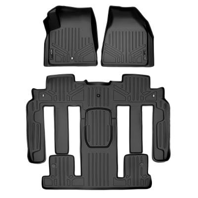SMARTLINER - SMARTLINER SA0043/B0044 Front/Rear BLACK Floor Liners Traverse/Acadia