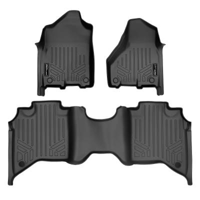SMARTLINER - SMARTLINER SA0450/B0450 Front/Rear BLACK Floor Liners for RAM HD Crew