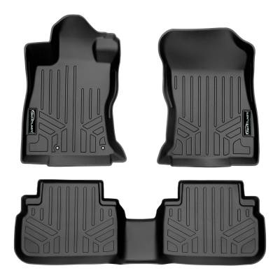 SMARTLINER - SMARTLINER SA0452/B0452 Front/Rear BLACK Floor Liners for Subaru Forester