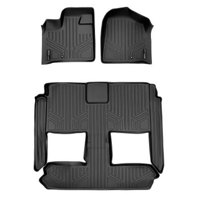 SMARTLINER - SMARTLINER SA0046/B0046 Front/Rear BLACK Floor Liners for Grand Caravan/T&C