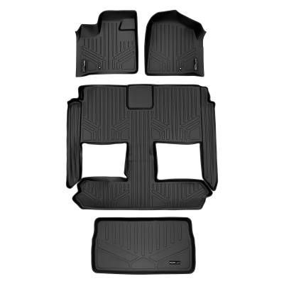 SMARTLINER - SMARTLINER Front/Rear Floor Liners w/Cargo Liner Black for Grand Caravan/T&C