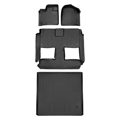 SMARTLINER - SMARTLINER SA0046/B0046/D0181 Front/Rear BLACK Floor Liners for Grand Caravan/TC