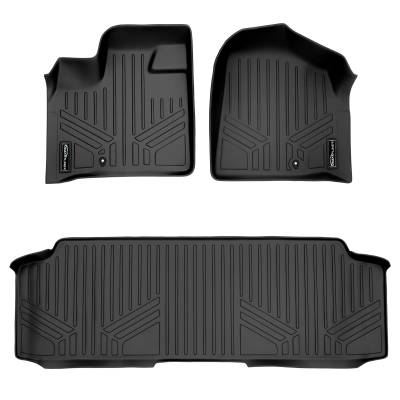 SMARTLINER - SMARTLINER SA0046/B0220 Front/Rear BLACK Floor Liners for Grand Caravan/T&C