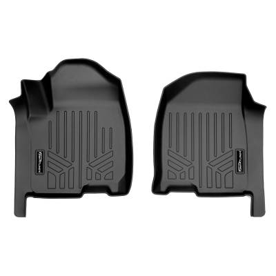 SMARTLINER - Smartliner SA0457 Front BlackFloor Liners for Silverado/Sierra Ext/Crew