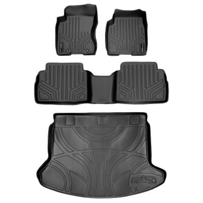 SMARTLINER - Smartliner SA0050/B0050/D0050 Front/Rear BlackFloor Liners for Nissan Rogue