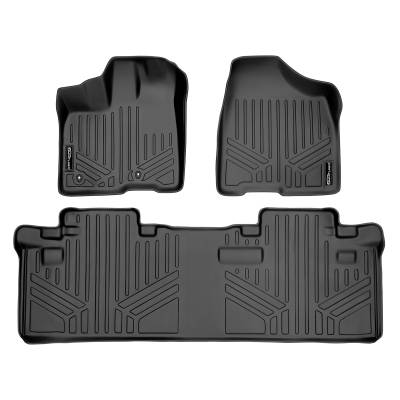 SMARTLINER - SMARTLINER SA0083/B0083 Front/Rear BLACK Floor Liners for Toyota Sienna