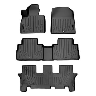 SMARTLINER - SMARTLINER Front/Rear BLACK Floor Liners for Hyundai Palisade