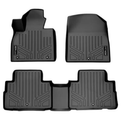 SMARTLINER - SMARTLINER SA0472/B0472 Front/Rear BLACK Floor Liners for Hyundai Palisade