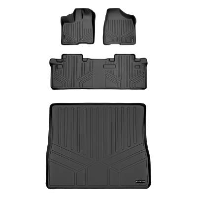 SMARTLINER - SMARTLINER SA0083/B0083/D0083 Front/Rear BLACK Floor Liners for Toyota Sienna