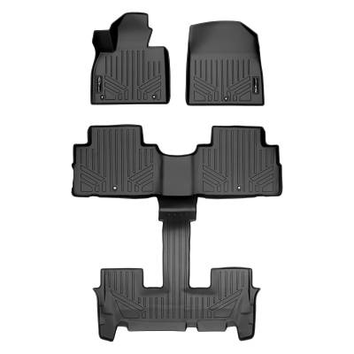 SMARTLINER - SMARTLINER SA0472/B0495 Front/Rear BLACK Floor Liners for Hyundai Palisade