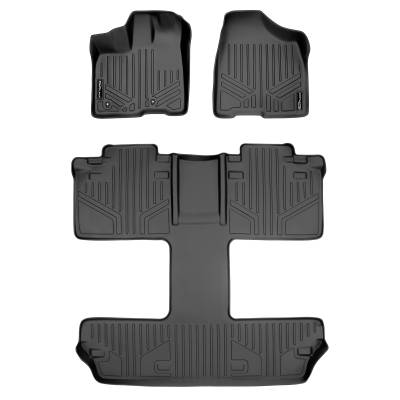 SMARTLINER - SMARTLINER SA0083/B0128 Front/Rear BLACK Floor Liners for Toyota Sienna