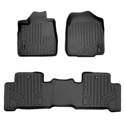 SMARTLINER - SMARTLINER SA0084/B0084 Front/Rear Black Floor Liners for Acura MDX
