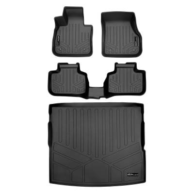 SMARTLINER - SMARTLINER SA0481/B0481/D0481 Front/Rear BLACK Floor Liners for BMW X1