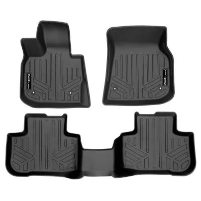 SMARTLINER - SMARTLINER SA0484/B0484 Front/Rear BLACK Floor Liners for BMW X3/X4