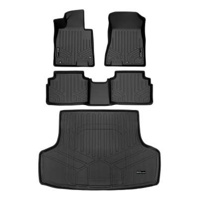 SMARTLINER - SMARTLINER SA0491/B0491/D0745 Front/Rear BLACK Floor Liners for Hyundai Sonata