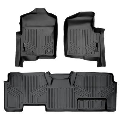 SMARTLINER - SMARTLINER SA0094/B0026 Front/Rear BLACK Floor Liners Ford F150 Ext